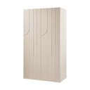 Svijetlo sivi ormar od masivnog bora 110x200x57 cm Rain – WOOOD