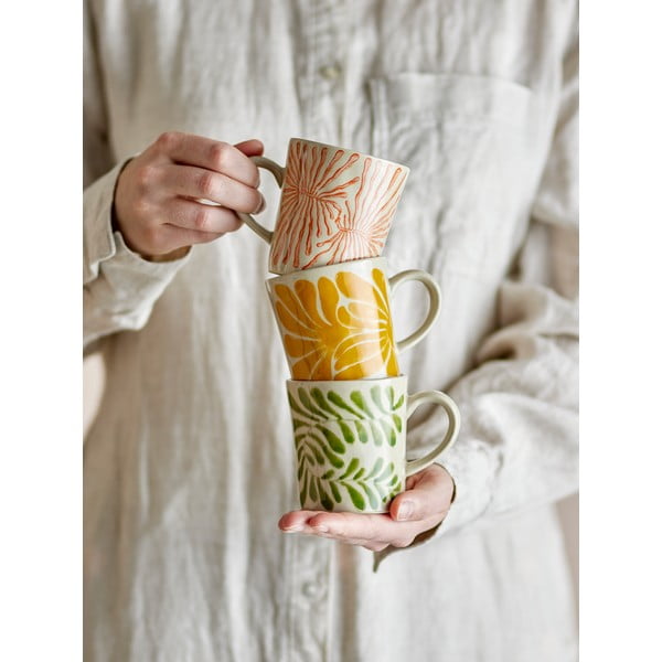 Šalice u setu 3 kom za cappuccino od kamenine 205 ml Fauni – Bloomingville-image-1