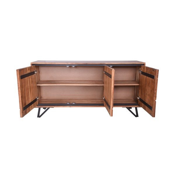 Komoda od masivnog bagrema u prirodnoj boji 150x76x40 cm Ambala – Interia Home & Living-image-3