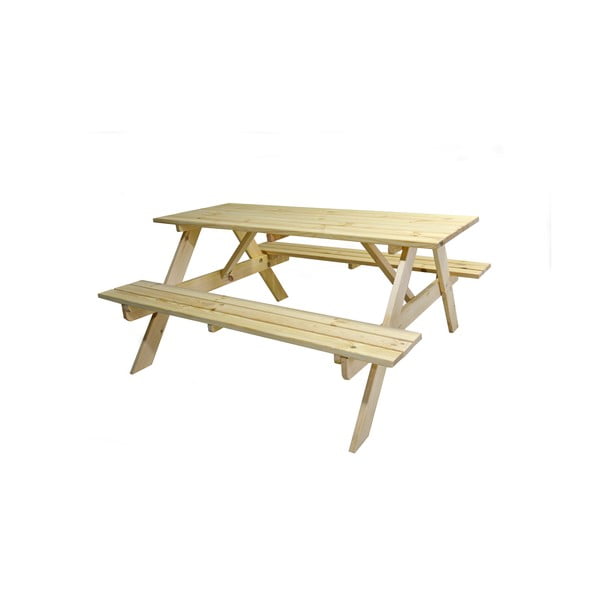 Vrtni blagovaonski set od borovine za 4 osobe Piknik - Rojaplast-image-2