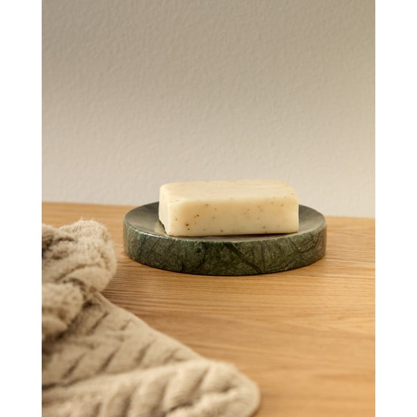 Tamno zelena mramorna posuda za sapun Elenei – Kave Home-image-1