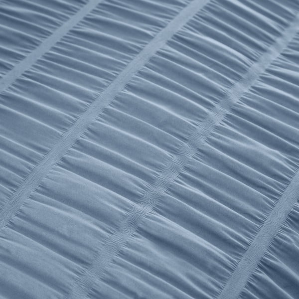 Plava posteljina za bračni krevet/za produženi krevet od krepa 230x220 cm Seersucker – Catherine Lansfield-image-4