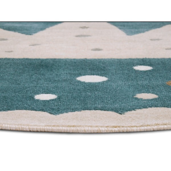 Plavi dječji tepih ø 140 cm Crown – Hanse Home-image-2