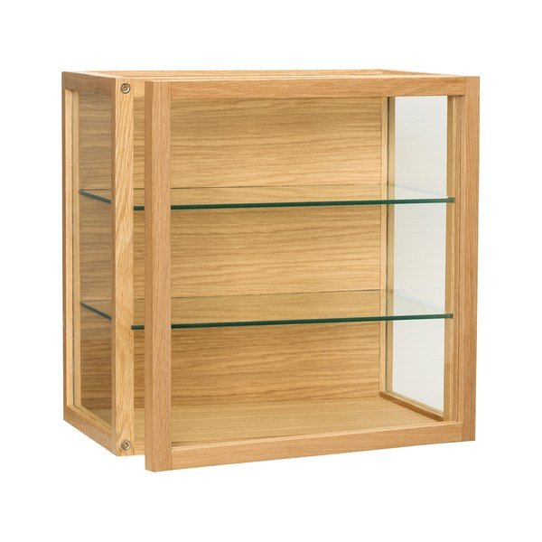 Viseća vitrina u dekoru hrasta u prirodnoj boji 40x40x27 cm Poetic – Hübsch-image-3