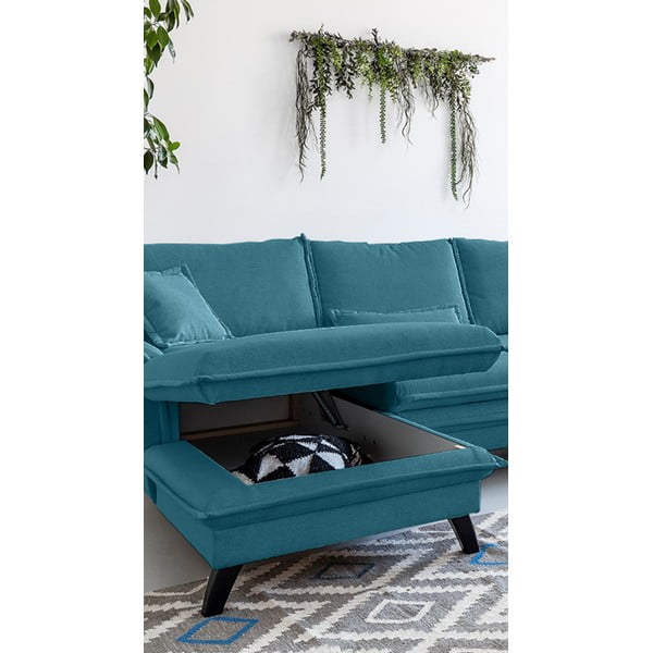 Tirkizna kutna gatnitura na razvlačenje Miuform Charming Charlie, lijevi kut-image-4