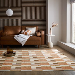 Narančasti/u prirodnoj boji tepih 120x170 cm Riley Block Geo – Flair Rugs