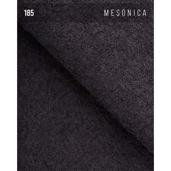 Crna fotelja od bouclé tkanine Moilo – MESONICA-image-4