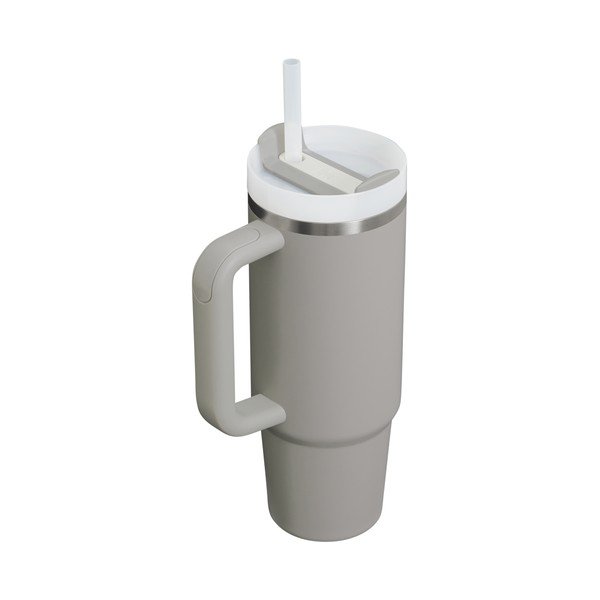 Svijetlo siva termosica od nehrđajućeg čelika sa slamkom 890 ml Quencher H2.O FlowState™ Tumbler Ash – Stanley-image-2
