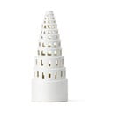 Bijeli keramički božićni svijećnjak Kähler Design Lighthouse, ø 9 cm