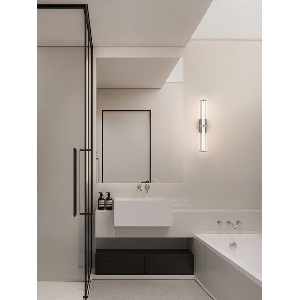 Mat crna/u mat srebrnoj boji metalna LED zidna lampa s mogućnosti zatamnjivanja Pheme – Nova Luce-image-1