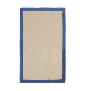 Plavi/bež pamučan tepih 90x150 cm Nalim – Kave Home