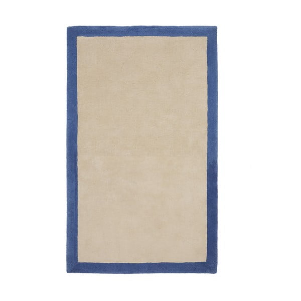 Plavi/bež pamučan tepih 90x150 cm Nalim – Kave Home