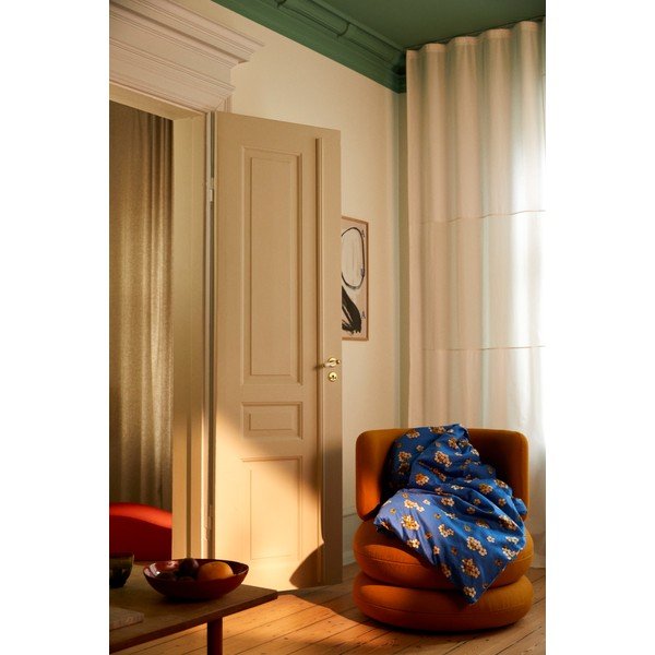 Plava posteljina za bračni krevet-za produženi krevet od pamučnog satena 200x220 cm Grand Pleasantly – JUNA-image-4