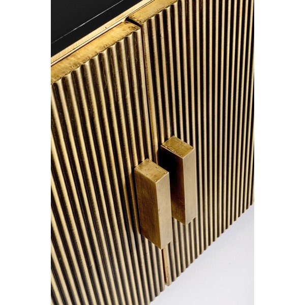 Crna/u prirodnoj boji komoda 160x80x40 cm Virat – Bizzotto-image-2