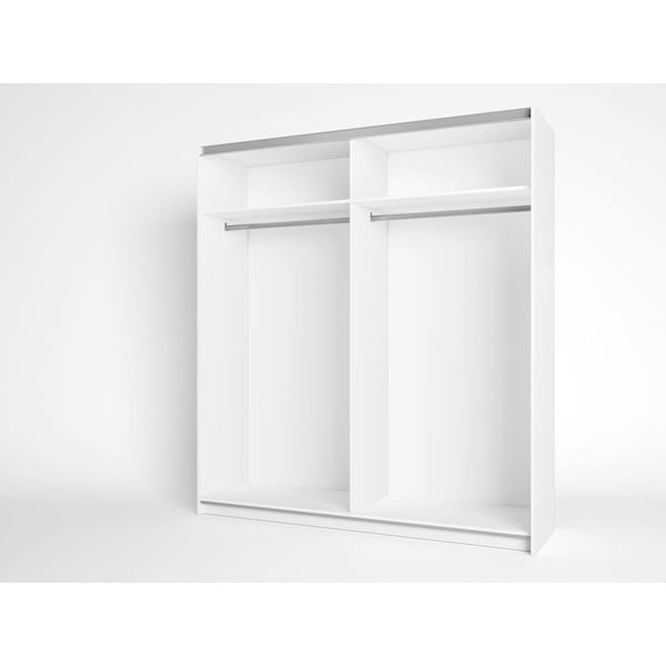 Bijeli ormar u dekoru hrasta s kliznim vratima 182x200 cm Sahara - Marckeric-image-1