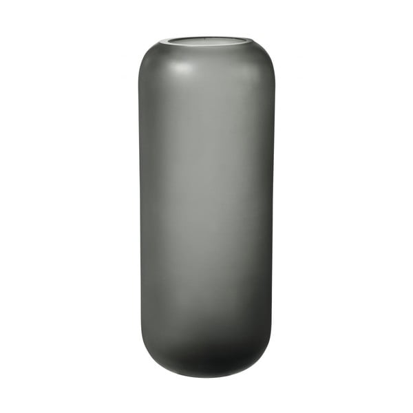 Siva staklena vaza Blomus Bright, visina 30 cm
