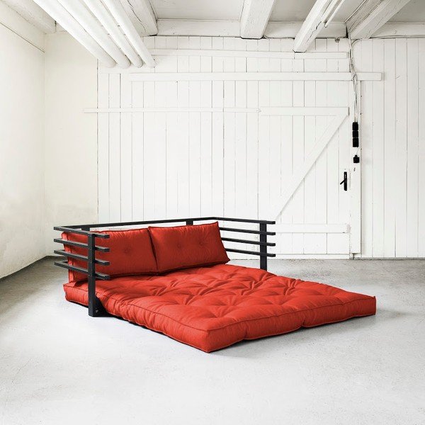 Kauč na razvlačenje Karup Funk Black / Red-image-1
