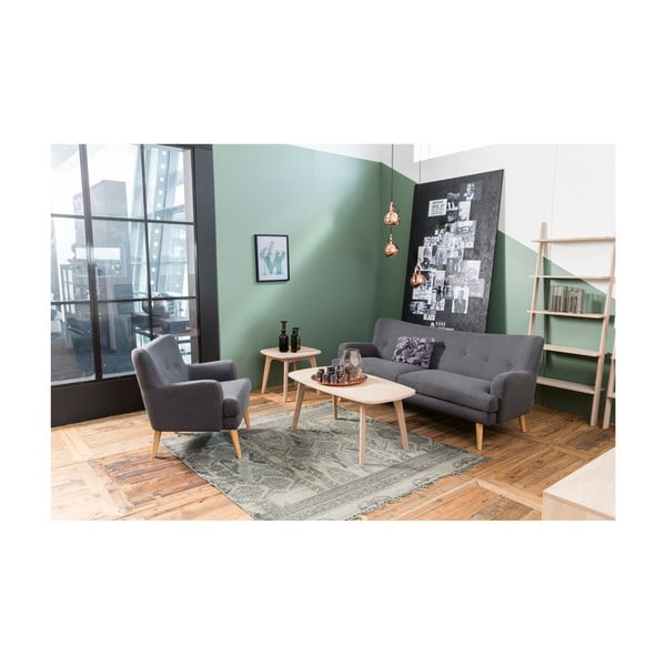 Pomoćni stolić s hrastovim postoljem Actona Marte, ⌀ 58 cm-image-2