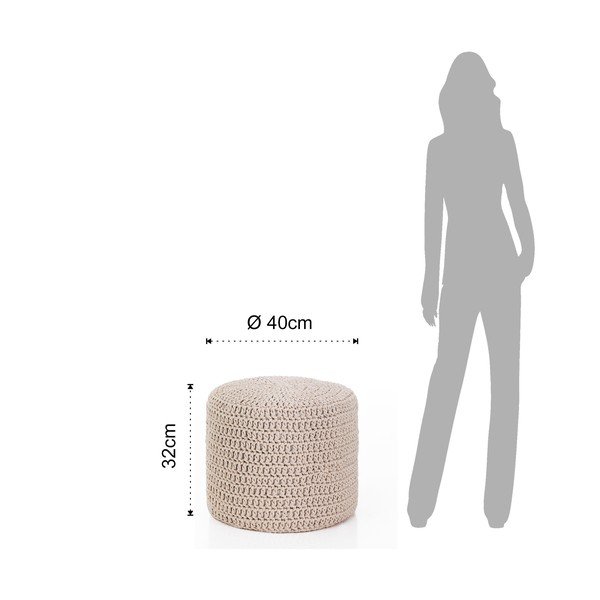 Krem pouf Tomasucci Choose, ø 40 cm-image-2