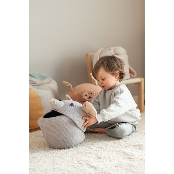 Siva tekstilna dječja kutija za pohranu ø 25x30 cm Renata the Rat – Lorena Canals-image-1