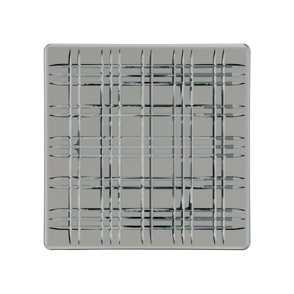 Sivi kvadratni tanjur od kristalnog stakla Nachtmann Square Platter Smoke, 28 x 28 cm