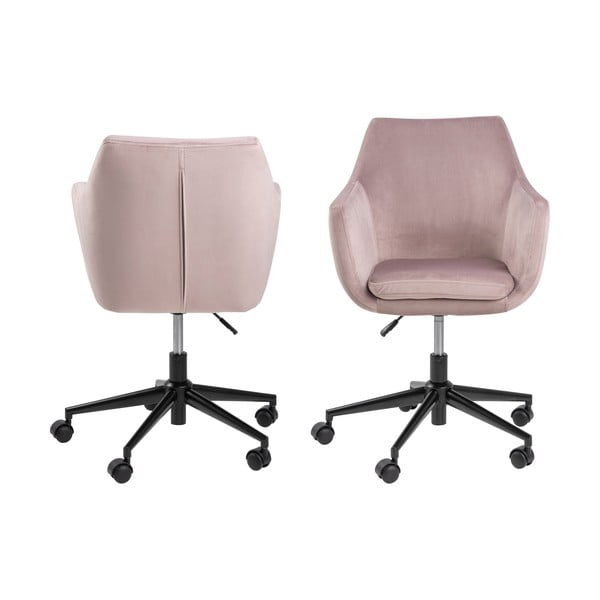 Ružičasta uredska stolica Actona Nora-image-3