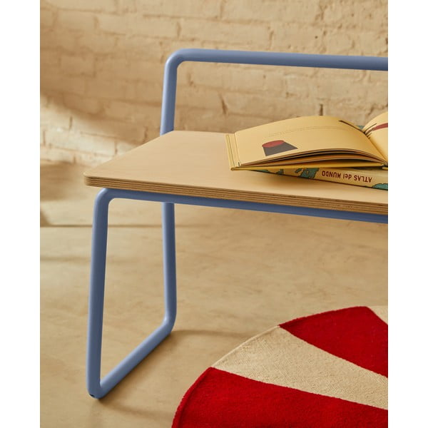 Plava/u prirodnoj boji klupa Tinn – Kave Home-image-1