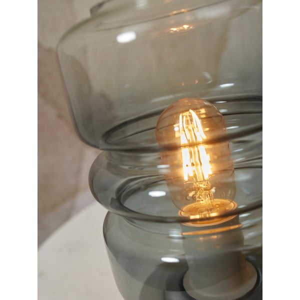 Siva stolna lampa sa staklenim sjenilom (visina 23 cm) Verona – it's about RoMi-image-4