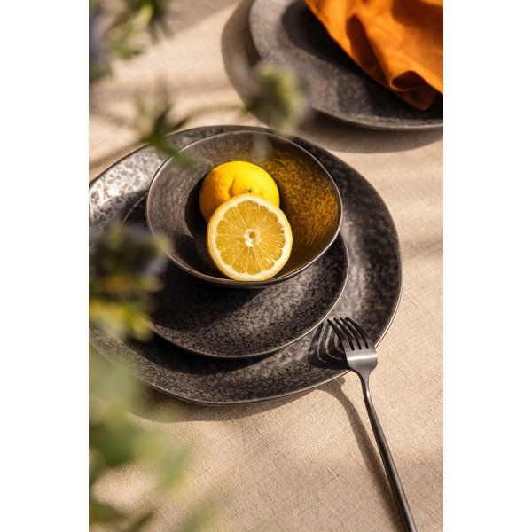 Servis za jelo 18 kom od kamenine Dark Moon – Bonami Selection-image-3