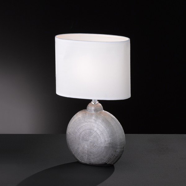 Bijela stolna lampa Fischer & Honsel Foro, visina 36 cm-image-2