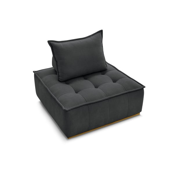 Tamno siva fotelja od šenila Elisa – Bobochic Paris-image-4