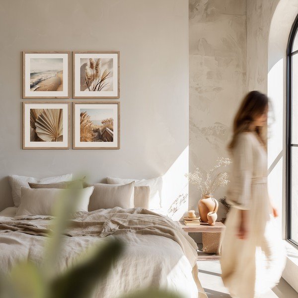 Tiskane slike u setu 4 kom s okvirom 30x30 cm Boho Dreams – Styler-image-2