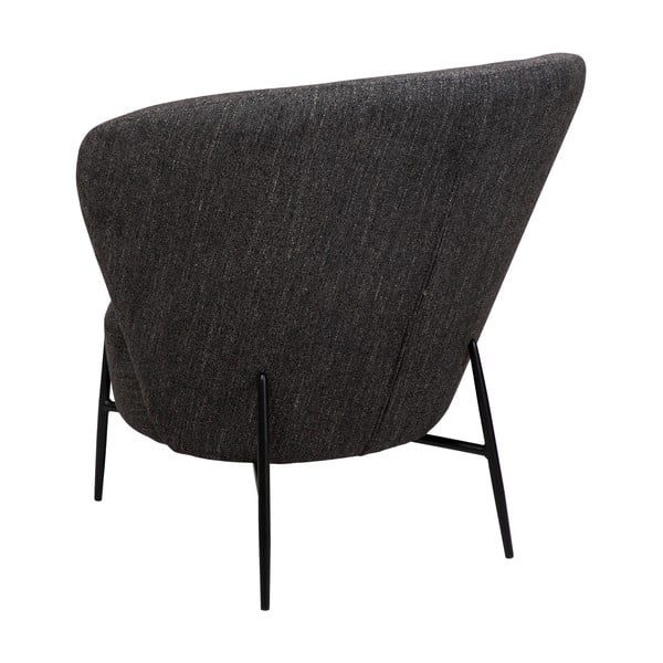 Antracitno siva fotelja od bouclé tkanine Orbit – DAN-FORM Denmark-image-1