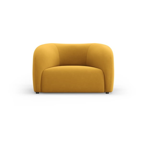 Senf žuta baršunasti fotelja Santi – Interieurs 86