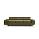 Kaki zelena baršunasti sklopiva sofa 261 cm Laurence – ELTAP