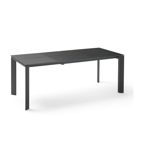 Crni sklopivi blagovaonski stol sømcasa Tamara, dužine 160/240 cm
