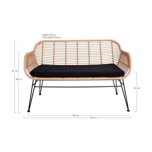 Vrtna sofa od ratana House Nordic Trieste-image-4