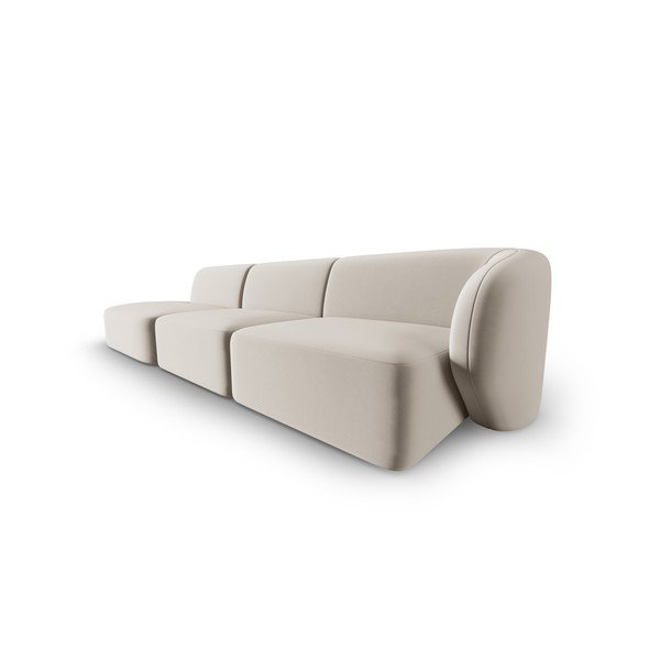 Bež baršunasti sofa s desnim kutom 311 cm Paolo – Milo Casa-image-2
