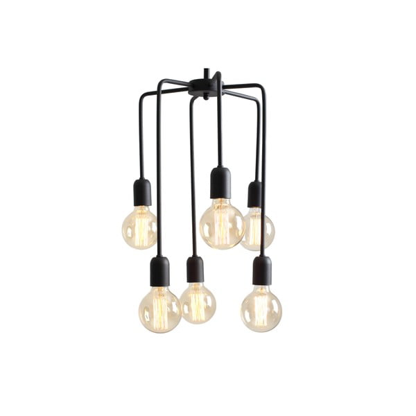 Crna viseća svjetiljka sa 6 žarulja Custom Form Vanwerk Tall