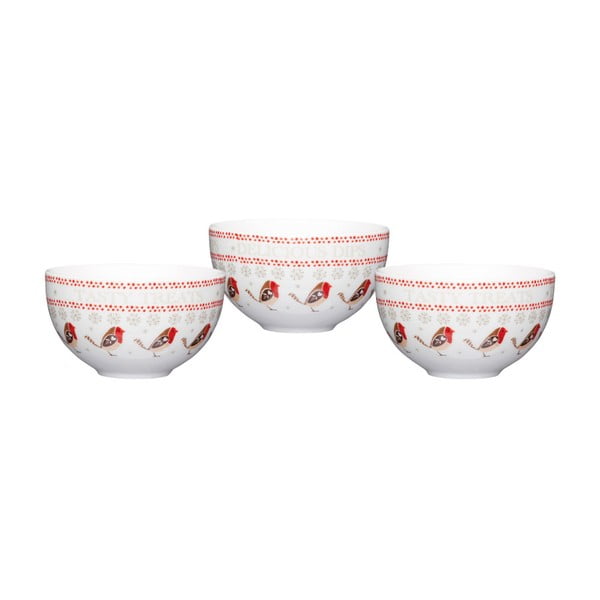 Set od tri Ktichen Craft Little Red Robin zdjele