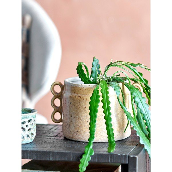 Ručno oslikana ukrasna tegla za cvijeće od kamenine ø 15 cm Souri – Bloomingville-image-1