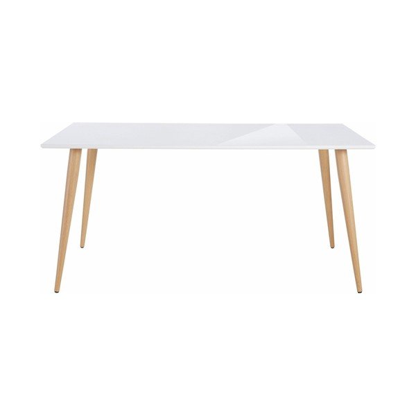 Sjajni bijeli blagovaonski stol Støraa Canton, 160 x 90 cm-image-1