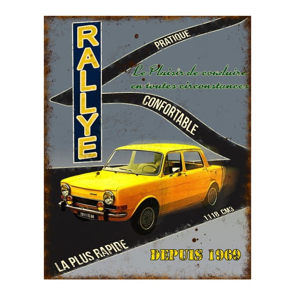Metalni znak Antic Line Rallye, 22 x 28 cm