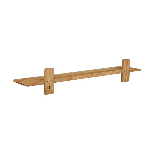 Polica od punog hrasta u svijetloj prirodnoj boji 110 cm Calcata – House Nordic-image-4