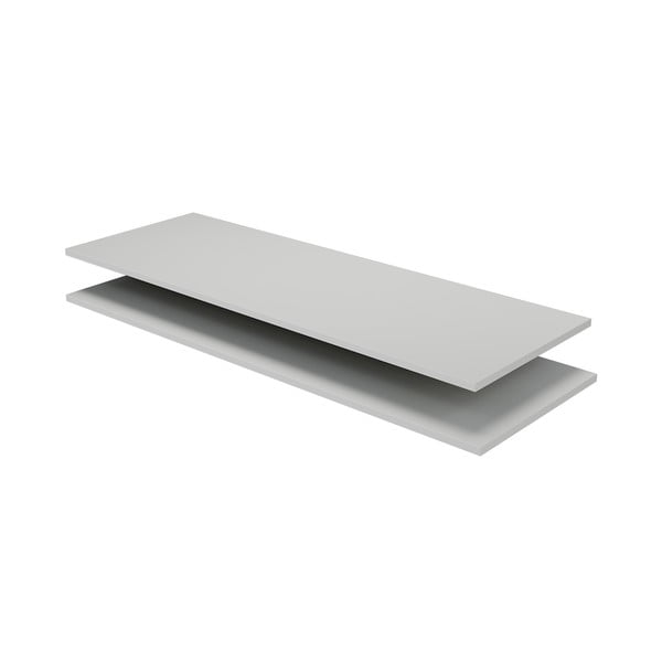 Svijetlo siva dodatna police 2 kom od masivnog bora Organize – WOOOD-image-2