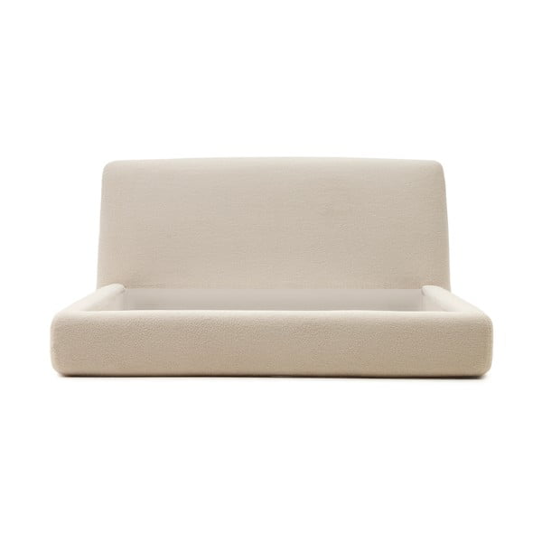 Bež tapecirani bračni krevet 160x200 cm Martina – Kave Home-image-3