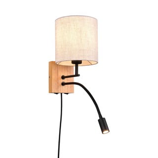 Bež/u prirodnoj boji zidna lampa ø 18 cm Nilam – Trio
