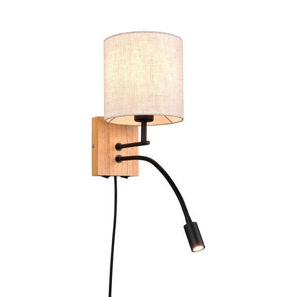Bež/u prirodnoj boji zidna lampa ø 18 cm Nilam – Trio-image-1