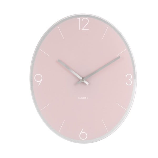 Svijetlo ružičasti zidni sat ETH Elliptical