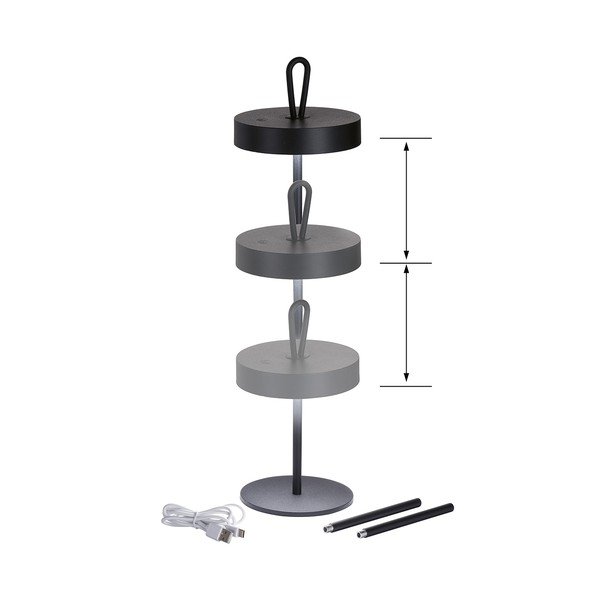 Crna LED stolna lampa (visina 47 cm) Dord – Fischer & Honsel-image-4